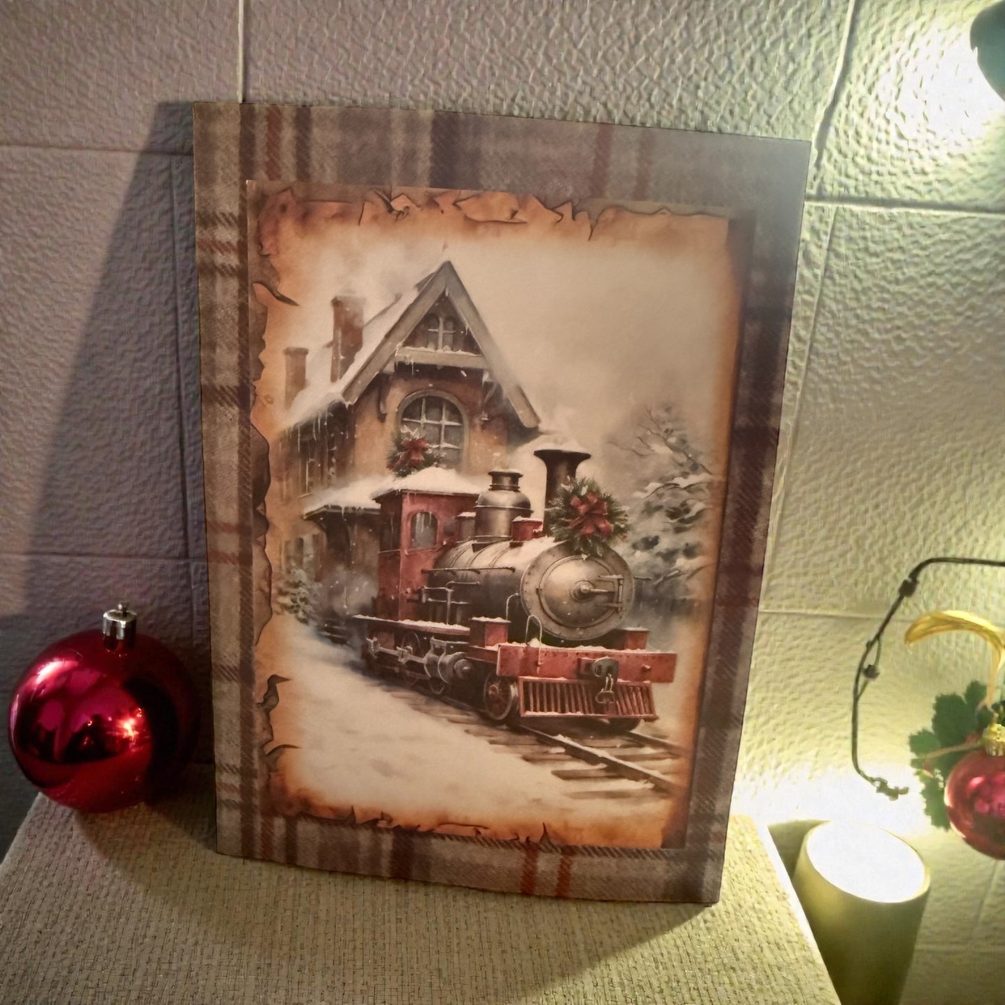 5x7 in Train Christmas Card (Pack of 5) (Option 1)