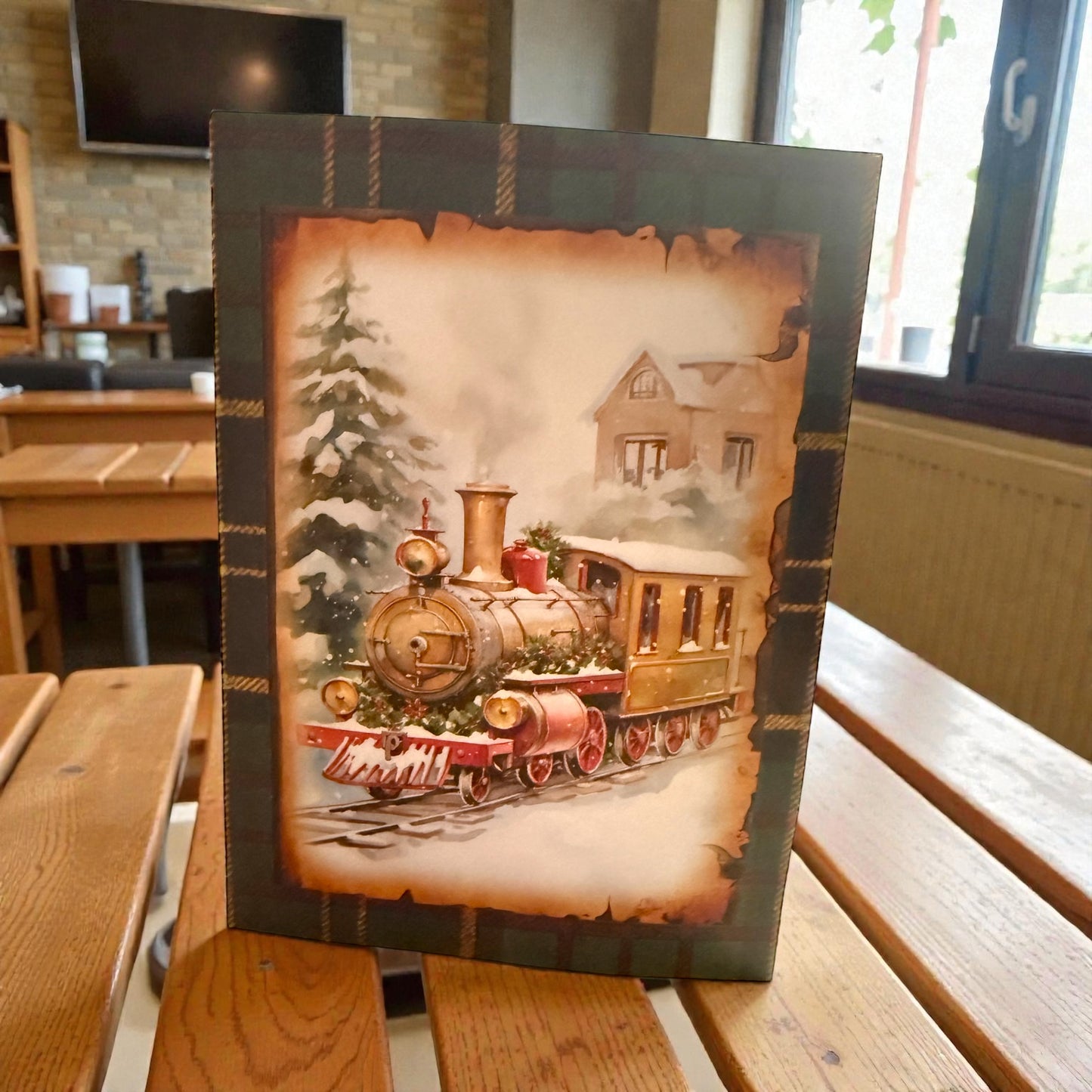 5x7 in Train Christmas Card (Pack of 5) (Option 1)