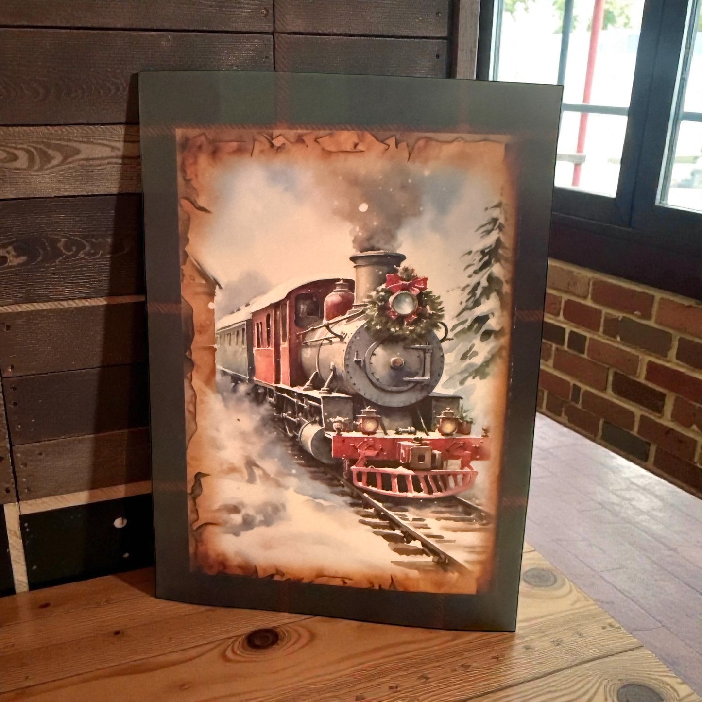 5x7 in Train Christmas Card (Pack of 5) (Option 1)