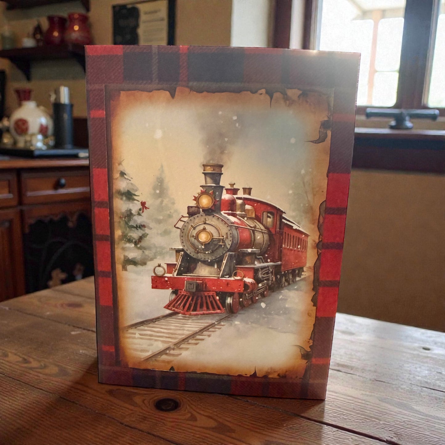 5x7 in Train Christmas Card (Pack of 5) (Option 2)