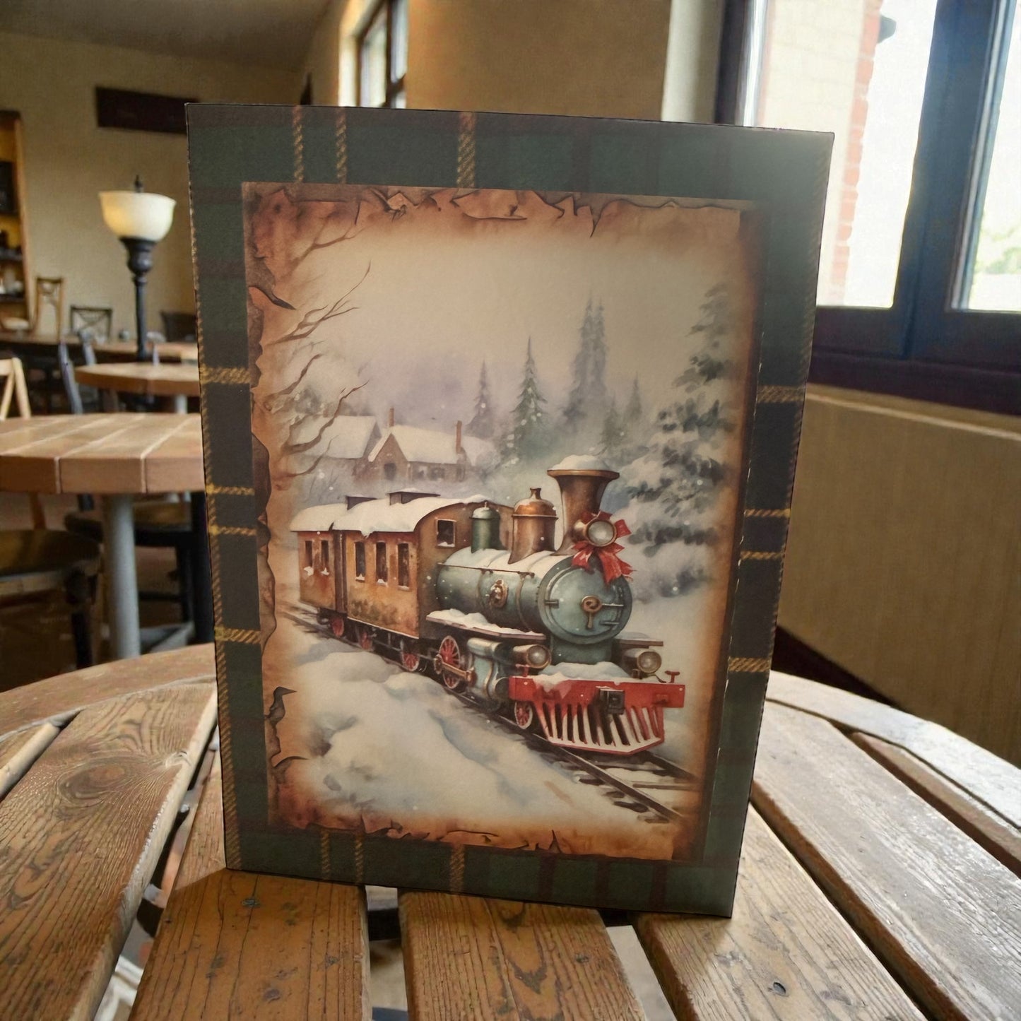 5x7 in Train Christmas Card (Pack of 5) (Option 2)