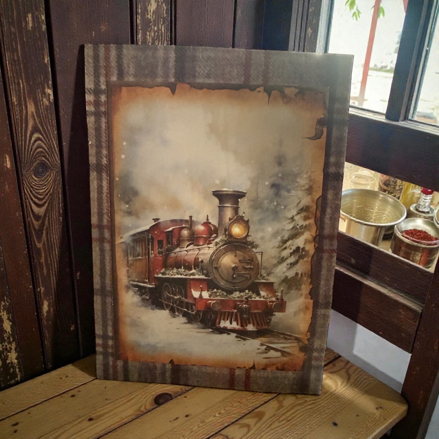 5x7 in Train Christmas Card (Pack of 5) (Option 2)