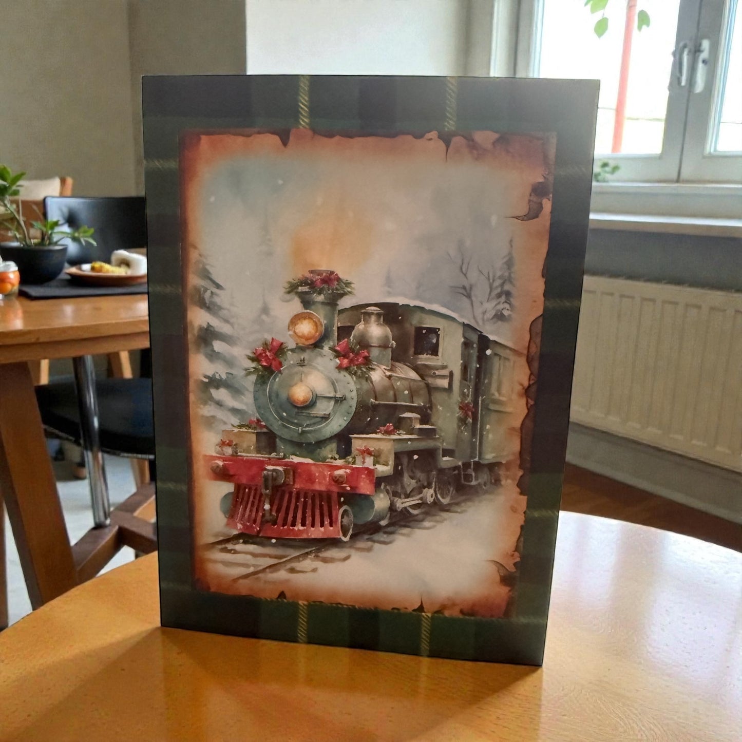 5x7 in Train Christmas Card (Pack of 5) (Option 2)