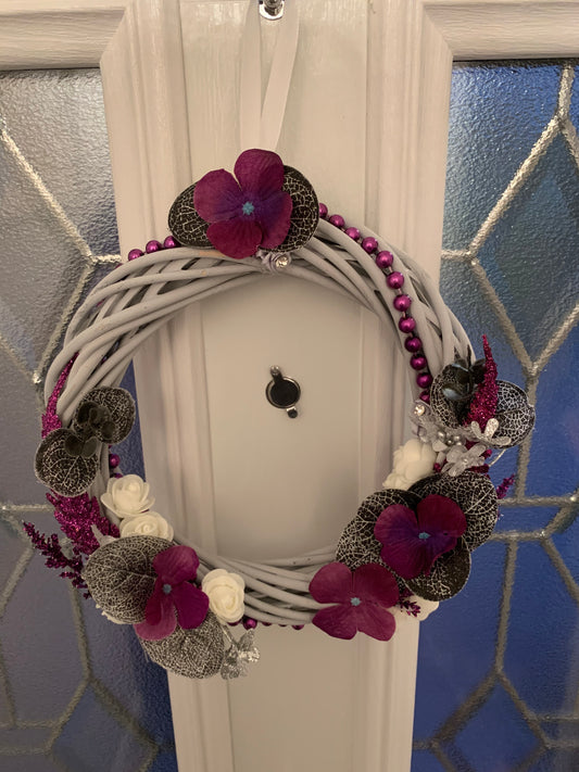 Christmas Wreath - Rosey Purple